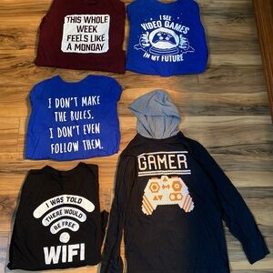 Boys Graphic Long Sleeve Shirt Bundle - size 10/12
